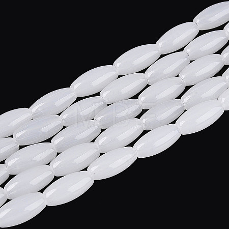 Imitation Jade Glass Beads Strands GLAA-T028-15J-02-1