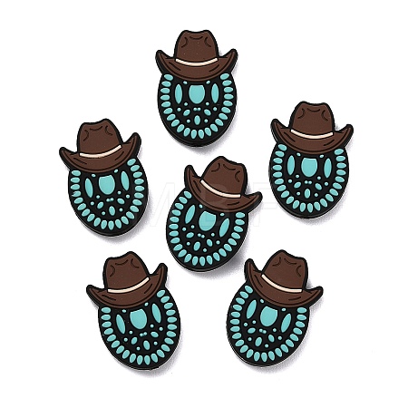 West Cowboy Theme Food Grade Eco-Friendly Silicone Beads SIL-T058-04C-1