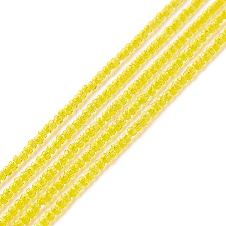 Transparent Glass Beads Strands GLAA-C019-01A-24-1