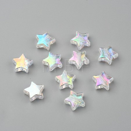 Eco-Friendly Transparent Acrylic Beads PL556-1-1