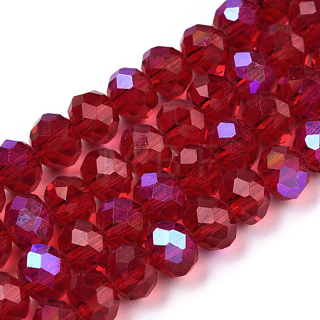 Electroplate Glass Beads Strands X1-EGLA-A034-T6mm-L20-1