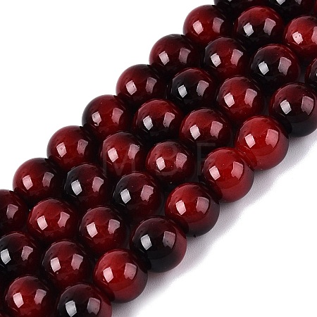 Imitation Tiger Eye Glass Beads Strands GLAA-Q106-03A-B07-1