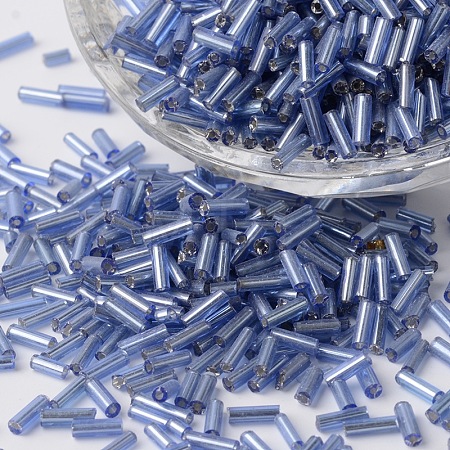 Silver Lined Glass Bugle Beads SEED-K001-A07-1-1