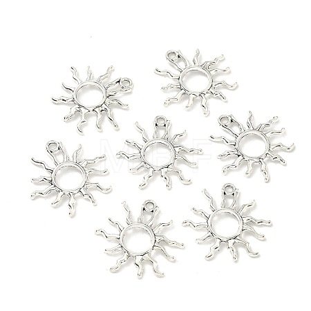 Tibetan Style Alloy Sun Pendants TIBEP-M020-09AS-1