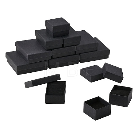 12Pcs 4 Styles Cardboard Paper Jewelry Set Boxes CBOX-FS0001-12-1