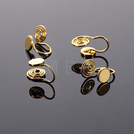 Brass Clip-on Earring Findings WG21877-18-1