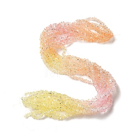 Transparent Glass Bead Strands GLAA-H023-02A-1