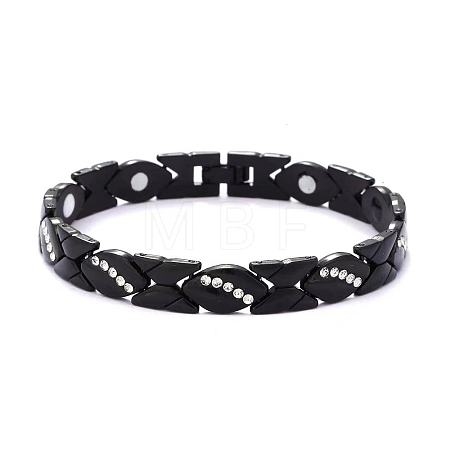 Alloy with Crystal Rhinestone Link Chain Bracelets FS-WG03E93-04-1