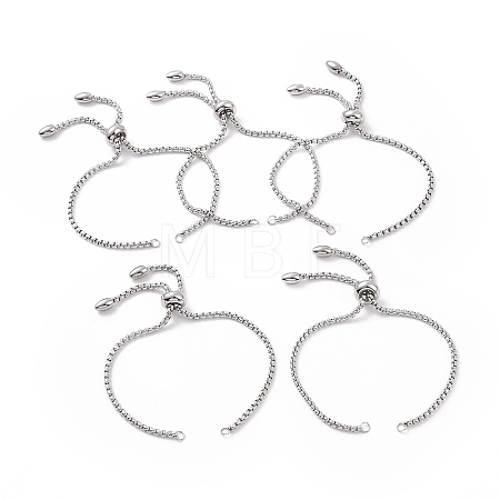 Tarnish Resistant Adjustable 304 Stainless Steel Slider Bracelets Making LS-STAS-T050-030P-1