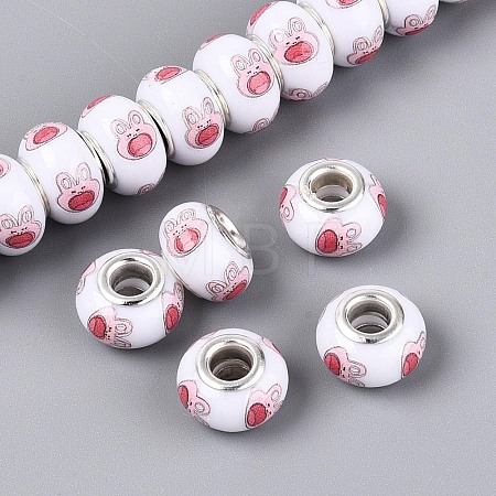 Opaque Resin European Beads RPDL-T004-01K-1
