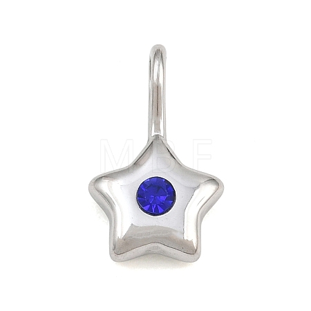 304 Stainless Steel Rhinestone Pendants RB-CBA40D0-05P-1