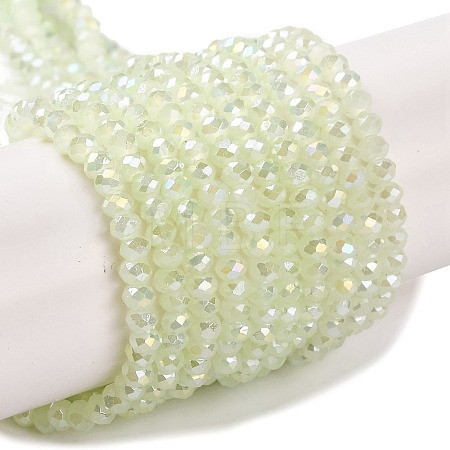 Baking Electroplate Glass Beads Strands X-DGLA-A039-J2MM-B17-1