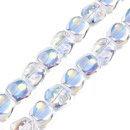 Electroplate Glass Beads Strands EGLA-N012-07B-1
