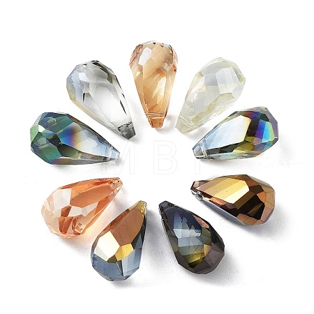 Electroplate Teardrop Glass Beads EGLA-A036-02-1
