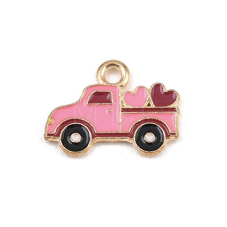 Valentine's Day Alloy Enamel Pendants ENAM-I084-01KCG-01-1