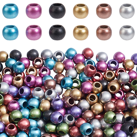 Opaque Acrylic Bead OACR-WH0037-08-1