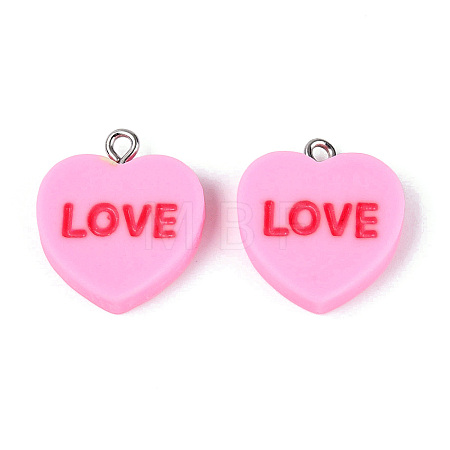 Opaque Resin Pendants RESI-N051-16B-1