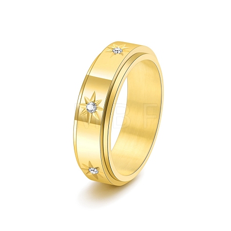 Rotatable Stainless Steel Finger Ring PW-WGC6D1D-26-1