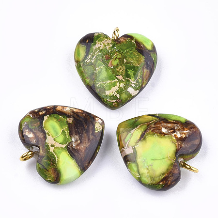 Assembled Bronzite and Imperial Jasper Pendants G-T111-04H-1