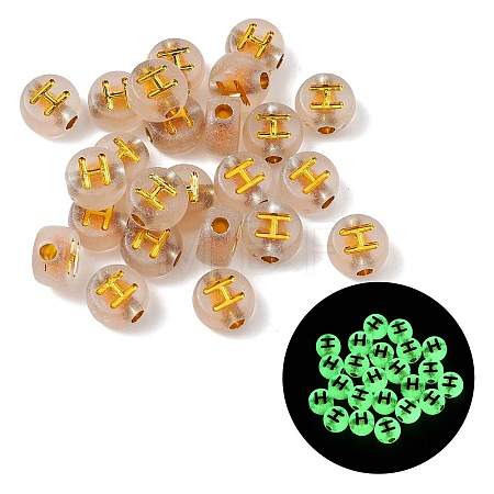 Luminous Transparent Acrylic Beads OACR-P037-01B-H-1