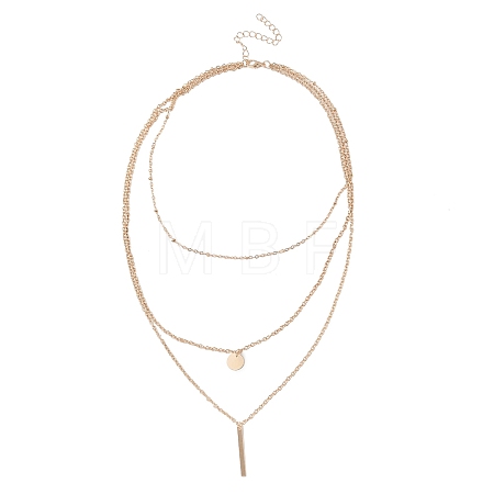 Alloy 3 Layer Necklaces for Women WG9523E-08-1