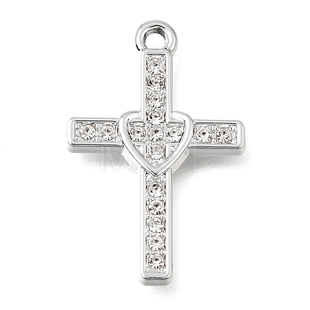 UV Plating Alloy Crystal Rhinestone Pendants RB-CBAD37D-10P-1
