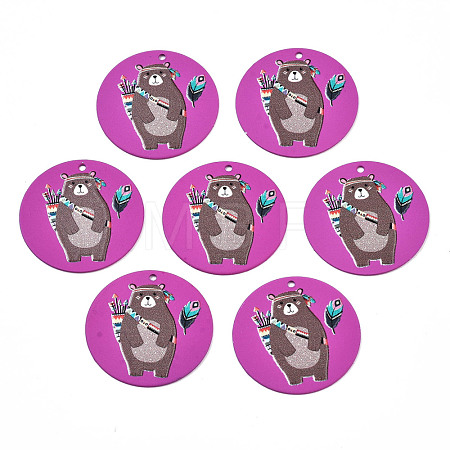 Spray Painted Iron Pendants IFIN-T016-46-1