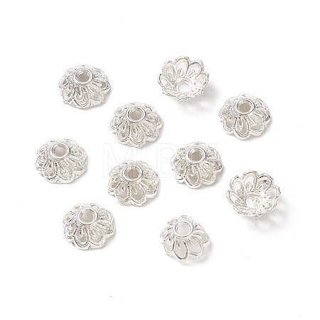 Tibetan Style Fancy Bead Caps TIBEB-E017-S-1
