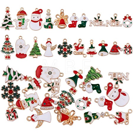 20Pcs Christmas Alloy Enamel Pendants JX264A-1