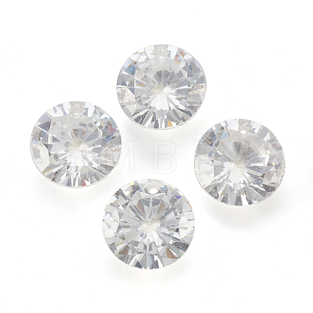 Cubic Zirconia Pointed Back Pendants X-ZIRC-N037-4mm-01-1