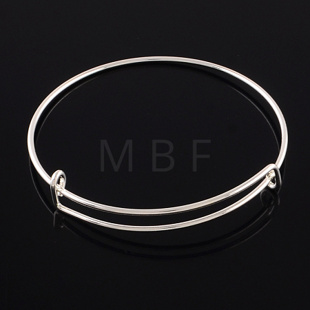 Adjustable Iron Expandable Bangle Making BJEW-R038-S-1