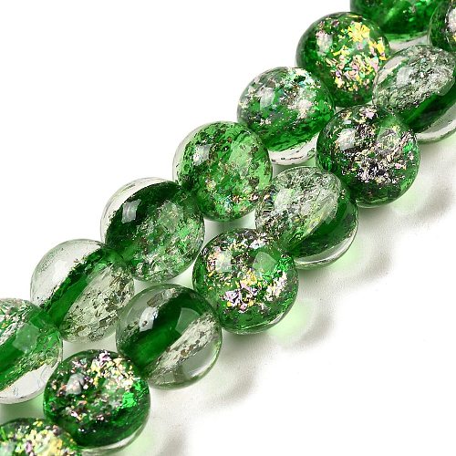 Handmade Dichroic Foil Glass Beads Strands DICH-U001-10C-1