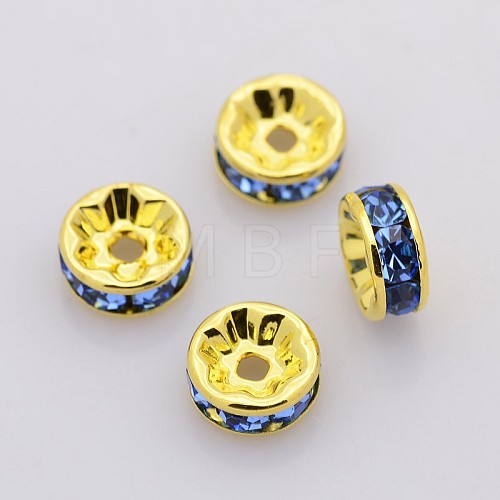 Brass Rhinestone Spacer Beads RB-A014-Z5mm-04G-NF-1