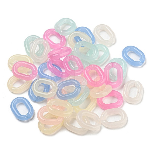 Imitation Jelly Acrylic Linking Rings JACR-Q058-01-1