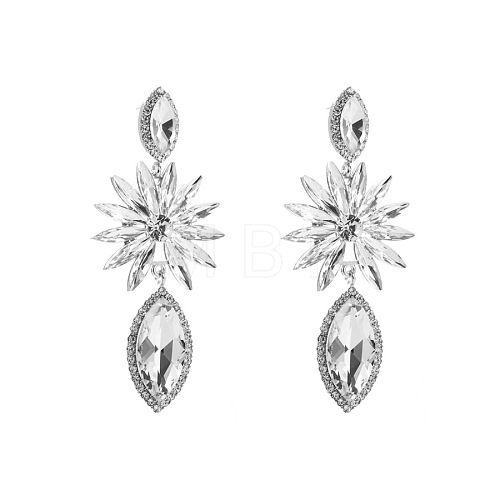 Sparkling Geometric Earrings with Alloy and Colorful Rhinestones for Women's Party Look ST0189120-1