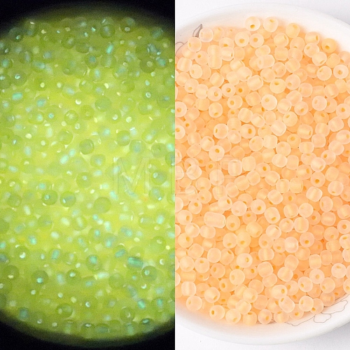 Luminous Translucent Glass Seed Beads PW-WGC2259-02-1