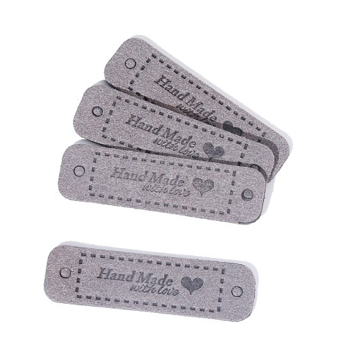 Microfiber Leather Labels DIY-TAC0005-56G-1