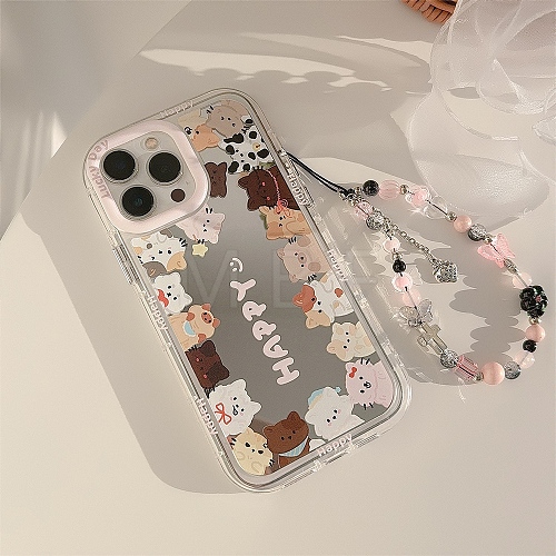 Cat Mirrored Axrylic Mobile Phone Cover PW-WG472D8-01-1