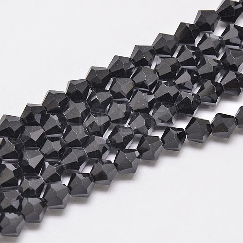 Imitate Austrian Crystal Bicone Glass Beads Strands GLAA-F029-6x6mm-02-1