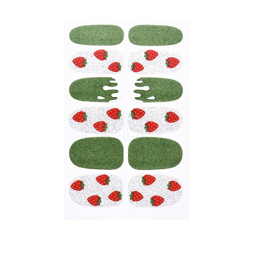 Avocados & Strawberries & Flowers Full Cover Nail Art Stickers MRMJ-T109-WSZ480-1