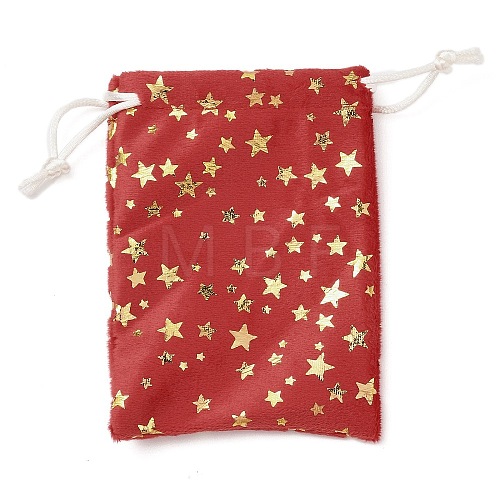 Gold Stamping Christmas Velvet Storage Bags ABAG-Q053-01A-01A-1