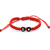 Resin Beads Braided Bead Bracelets FS-WG108B7-04-1