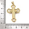Brass Micro Pave Cubic Zirconia Shell Pendants KK-D328-26G-A-3