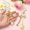 Brass Locket Pendants Keychain KEYC-YW00281-01-5