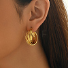 Brass Twist Triple Hoop Earrings CU1472-4
