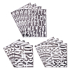 12 Sheets 3 Styles PVC Letter Number Adhesive Decorative Stickers DIY-CP0008-59B-2