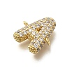 Brass Micro Pave Cubic Zirconia Letter Links KK-I717-04A-2