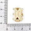 Brass Micro Pave Clear Cubic Zirconia Box Clasps KK-L255-02G-03-3