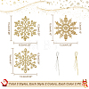 12 Sets 6 Style Christmas Snowflake Plastic Pendant Decoration AJEW-GA0006-04-2