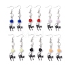 Alloy Enamel Cat Dangle Earrings EJEW-JE05846-1